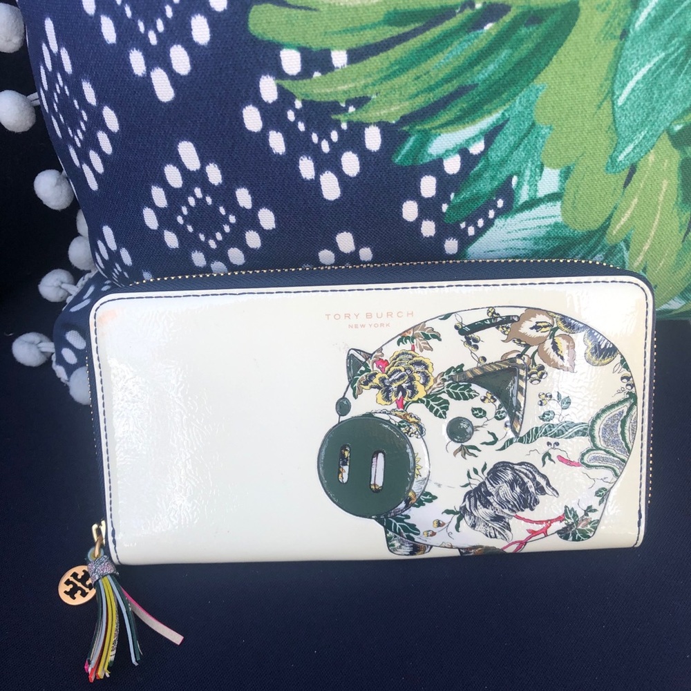 Tory Burch large wallet with piggy bank